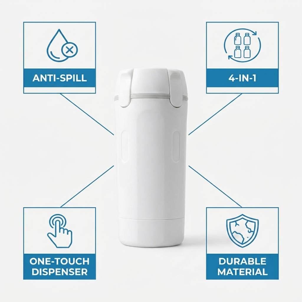 HomeVero Pack 4en1™ | Dispensador de Viaje
