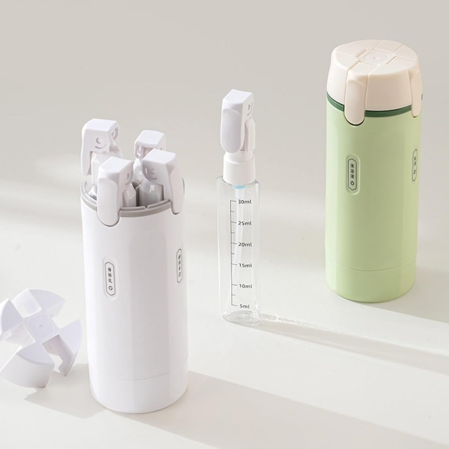 Home Vero Pack 4en1™ | Dispensador de Viaje a Prueba de Fugas para Shampoo, Loción y Gel